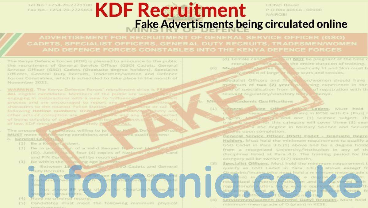 fake kdf recruitment