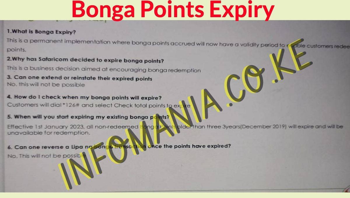 bonga points expiry FAQs