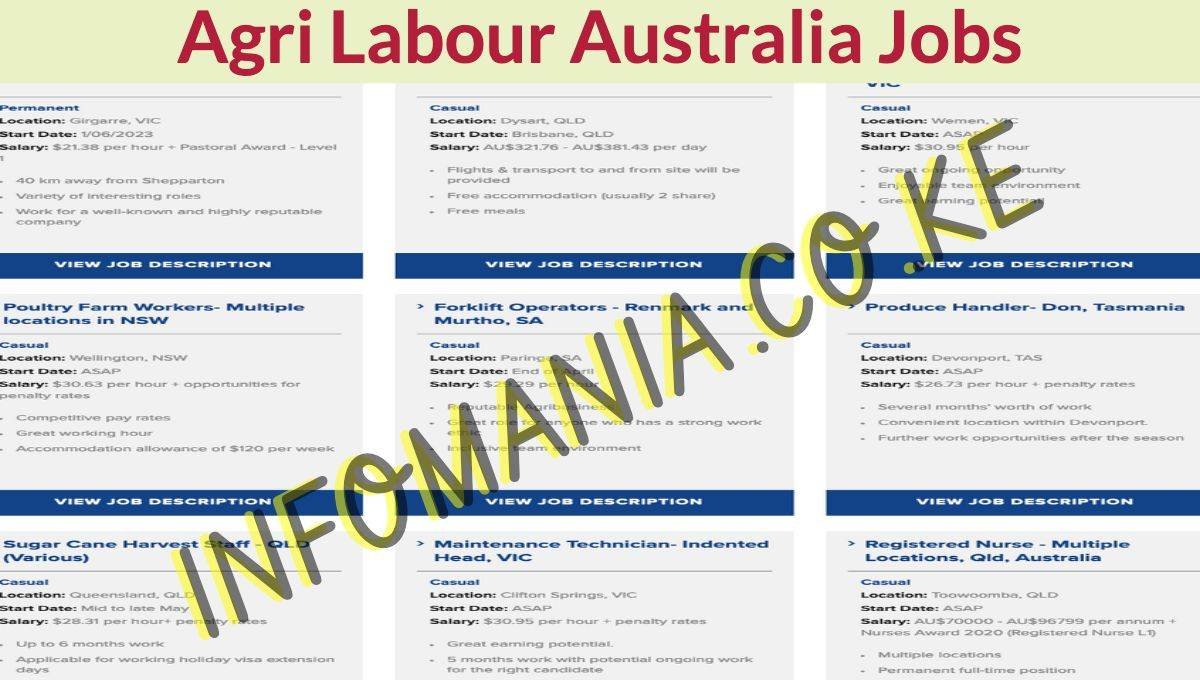 Agri Labour Australia jobs