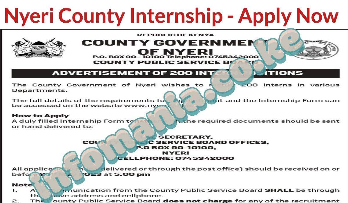 nyeri county internship