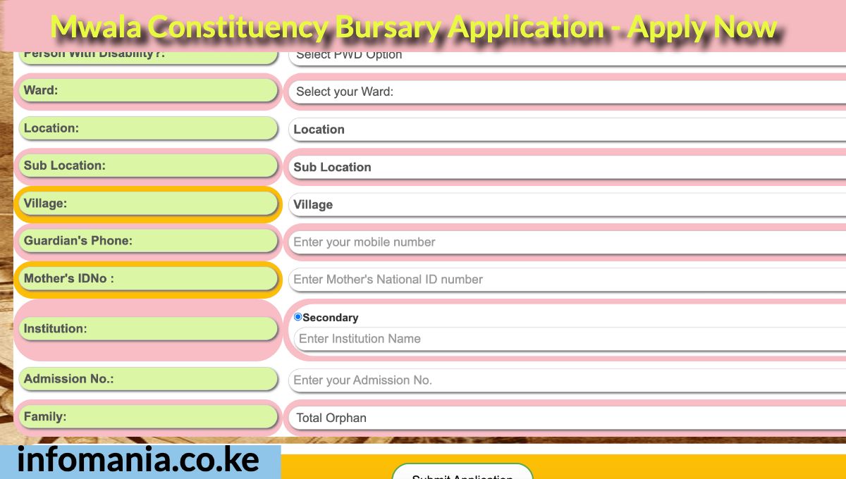 Mwala Bursary Application